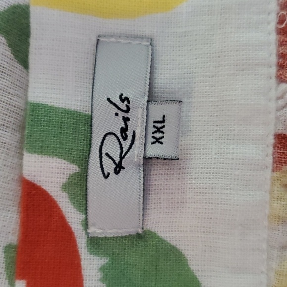 Rails Harley Fruit Bunch Blouse Boho Linen Blend Top Size XXL - Picture 8 of 10